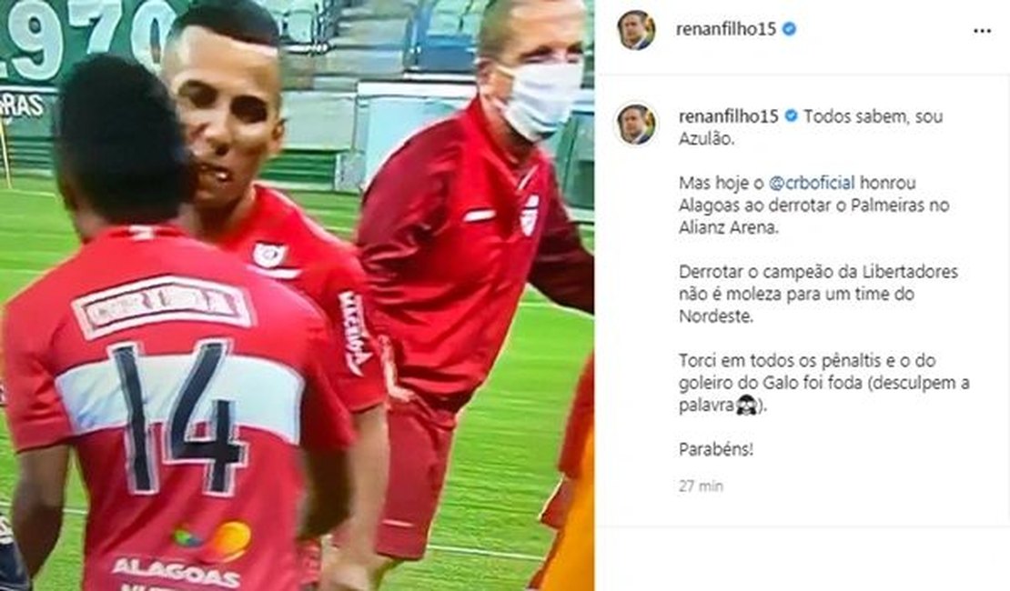 Renan Filho celebra classificação heróica do CRB