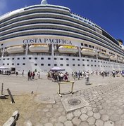 Navio Costa Pacifica aporta em Maceió com mais de 3.500 cruzeiristas