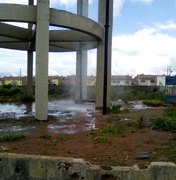 [Vídeo] Reservatório de conjunto habitacional de Arapiraca desperdiça água