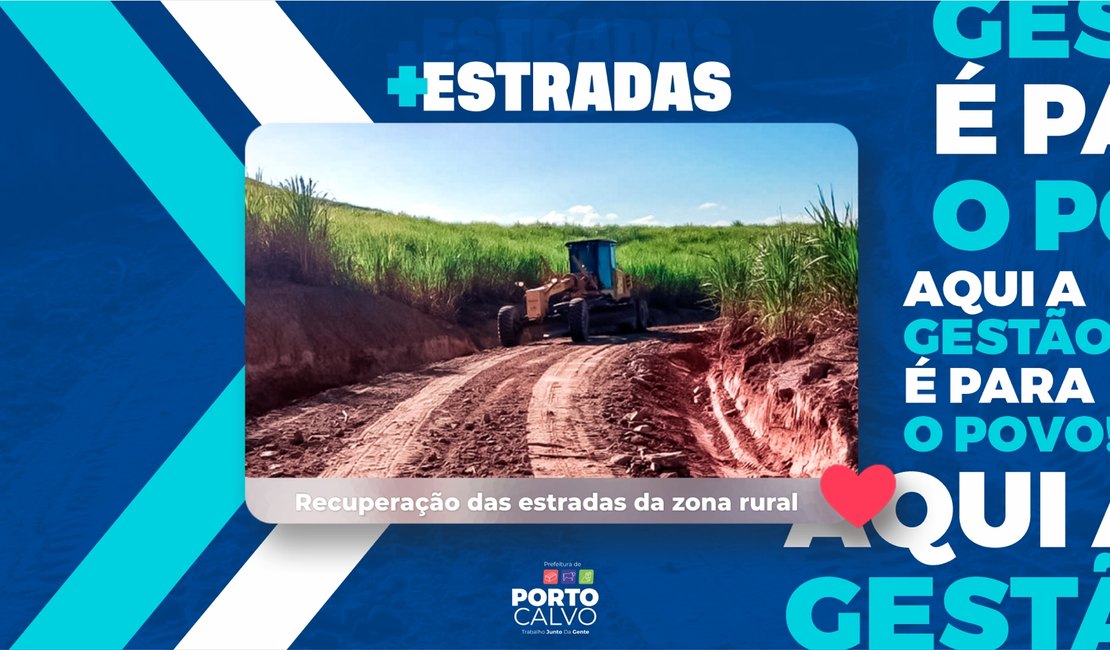 Prefeitura de Porto Calvo inicia trabalho de recuperação das estradas rurais do município