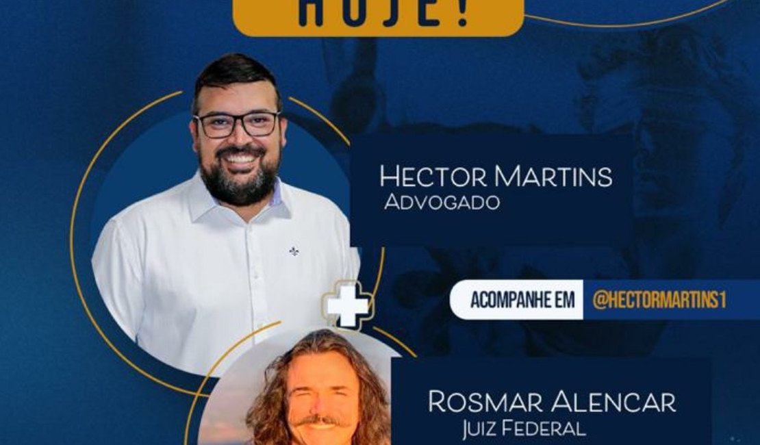 Hector Martins recebe o juiz federal em live sobre combate à corrupção