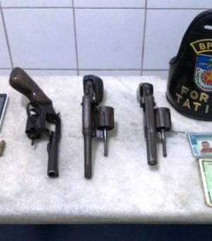 Força Tática prende suspeitos e apreende três armas de fogo no Antares