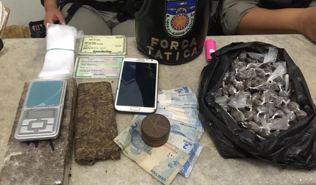 Dupla é presa por tráfico de drogas no B. Bentes