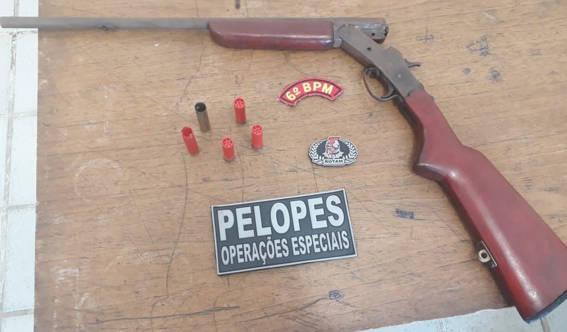 Homem é preso acusado de porte ilegal de arma em São Luís do Quitunde
