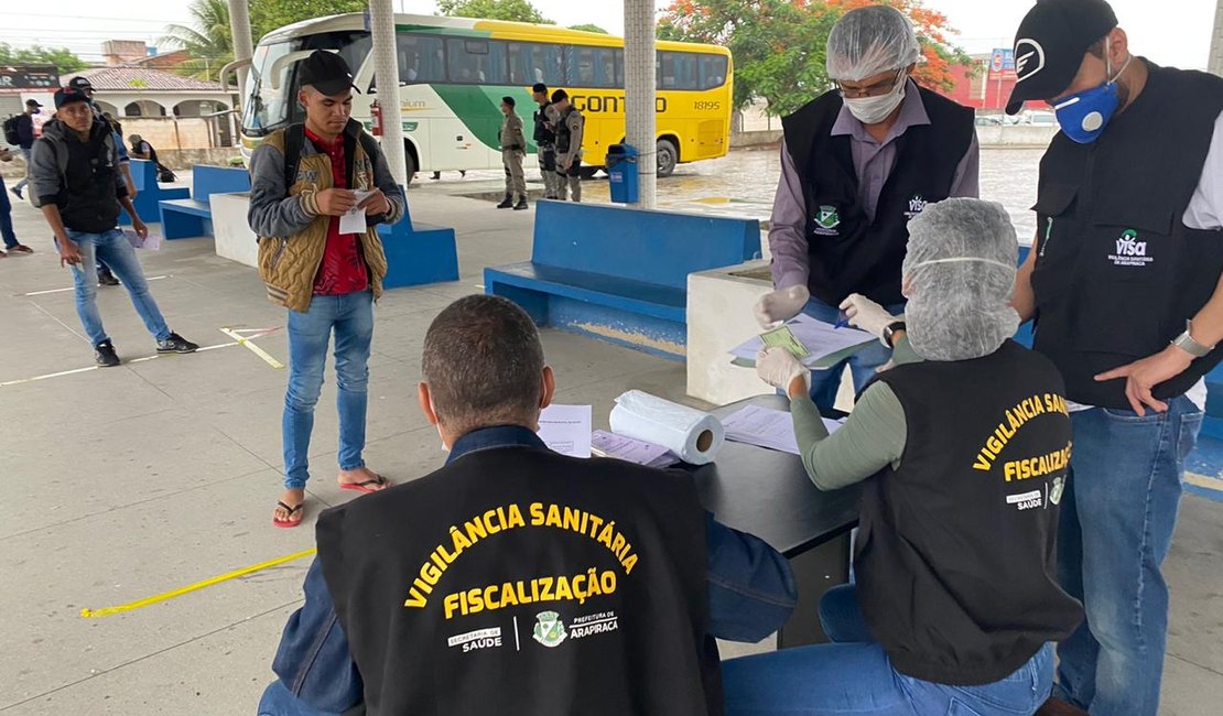 Secretaria de saúde intensifica cuidados no desembarque de passageiros em Arapiraca
