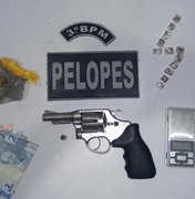 Polícia apreende suspeito com drogas e arma de fogo em Arapiraca