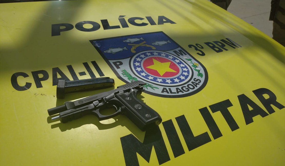 Acusado de ameaçar vizinho, homem é preso com pistola em Teotônio Vilela