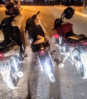 Três motocicletas roubadas são recuperadas mediante operação policial, em Arapiraca