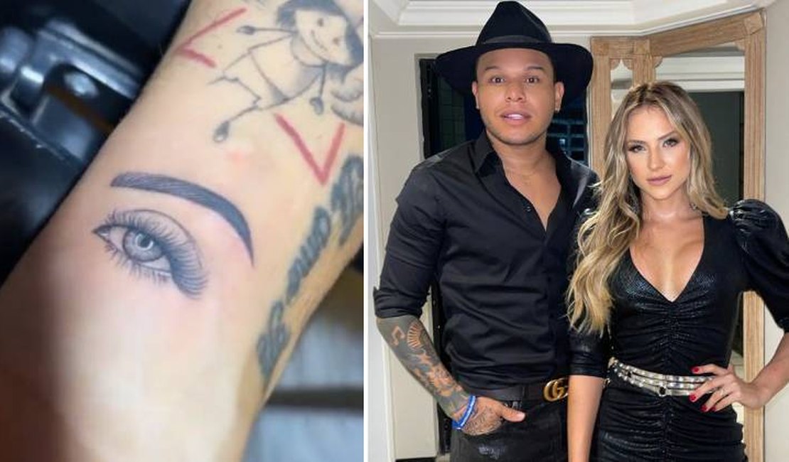 Namorando há quase 3 meses, Tierry tatua Gabi Martins no braço