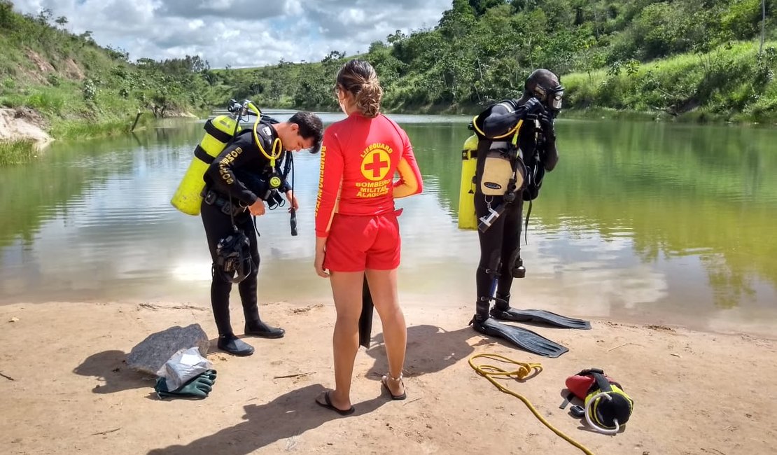 Bombeiros procuram por jovem que se afogou na Lagoa Mundaú