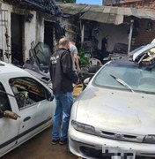 Operação da polícia fecha desmanche de carros em Maceió