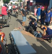 Tentando evitar acidente, mulher acaba colidindo com moto