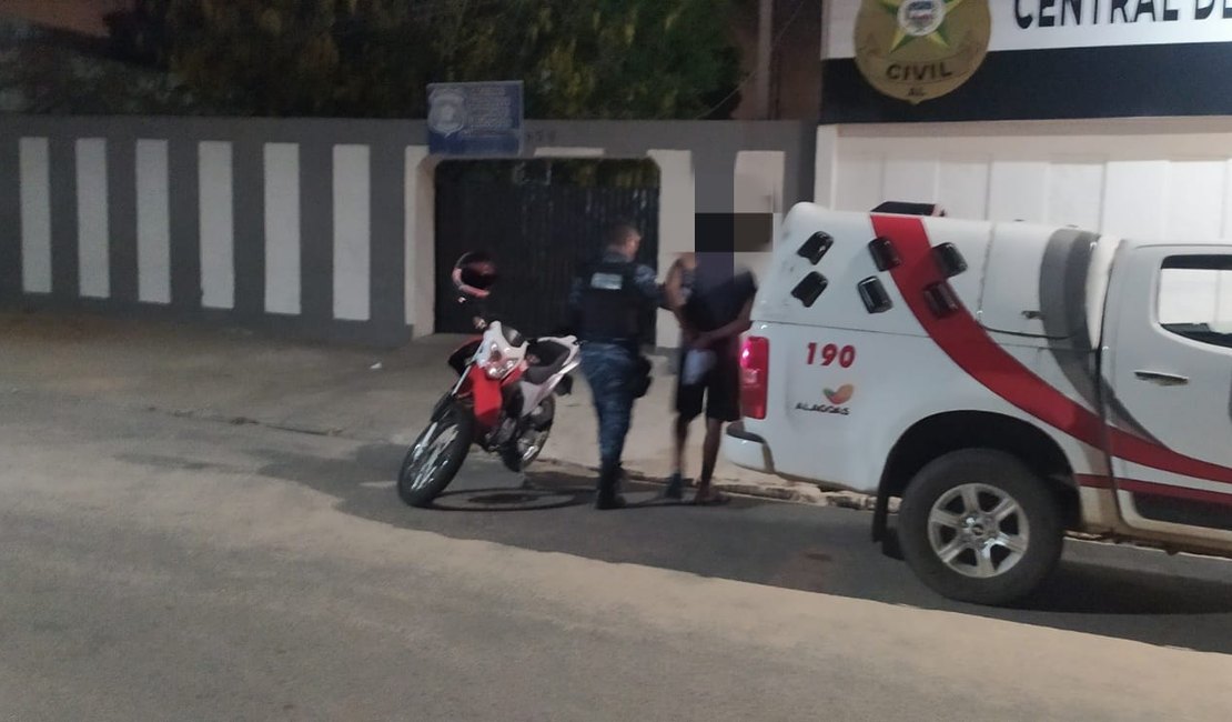 Homem é preso em flagrante furtando botijão de gás em Palmeira dos Índios