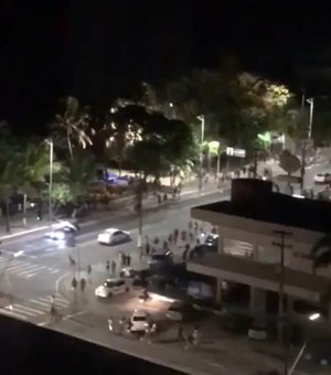 Luau termina com correria e chegada da polícia na Orla de Ponta Verde