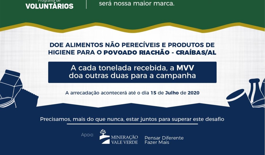 Programa de Voluntariado da MVV levará solidariedade à população craibense