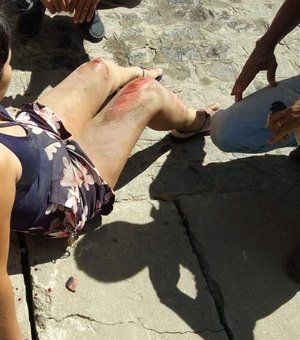Acidente de trânsito deixa motociclista ferida na Av. Durval de Góes Monteiro