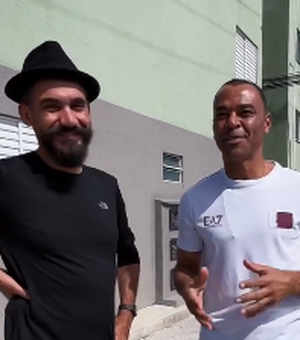 Ex-jogador Cafu e artista Eduardo Kobra anunciam intervenção visual no Parque da Lagoa