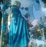 Imagem católica é depredada em praça no Salvador Lyra