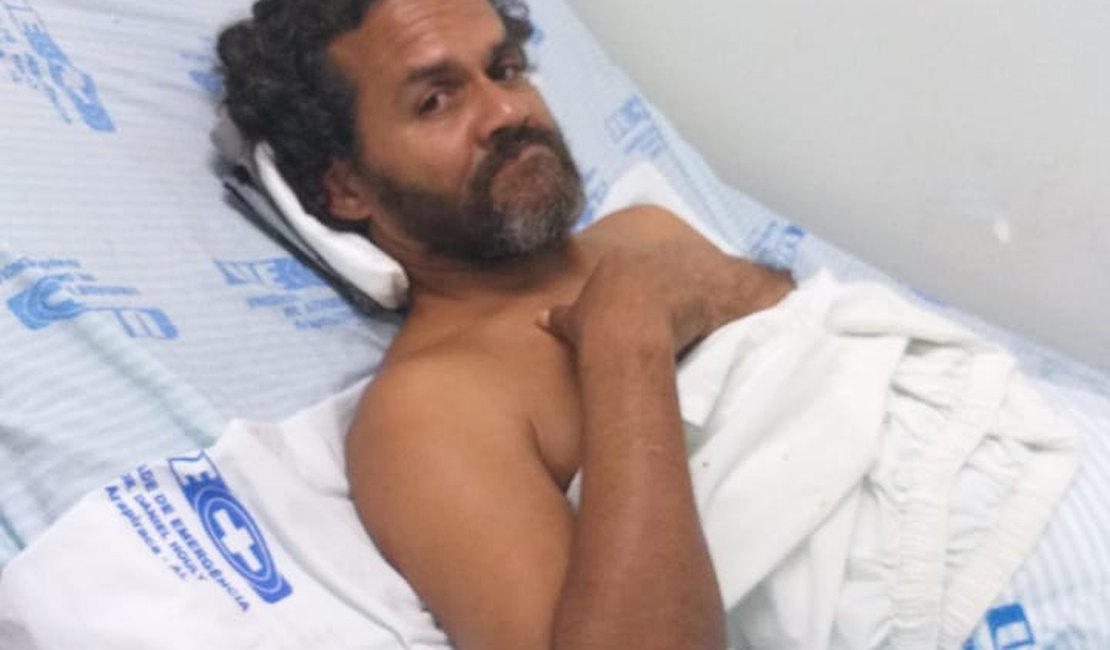 Paciente atropelado em Arapiraca aguarda visita de familiares no HEA