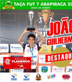 Talento mirim: arapiraquense de 10 anos é selecionado para teste no time do Flamengo