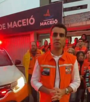 JHC visita pontos críticos de Maceió e avalia positivamente atuação da Defesa Civil