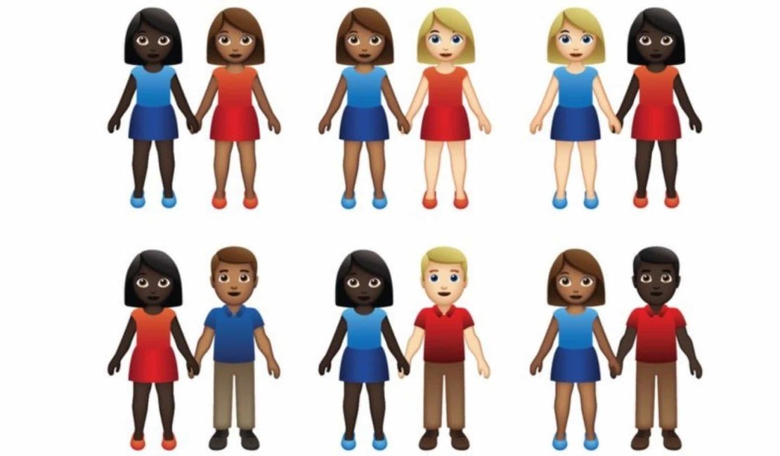 App anuncia emojis com casais inter-raciais para promover diversidade