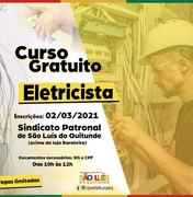 Sindicato abre inscrições para curso de eletricista em São Luís do Quitunde