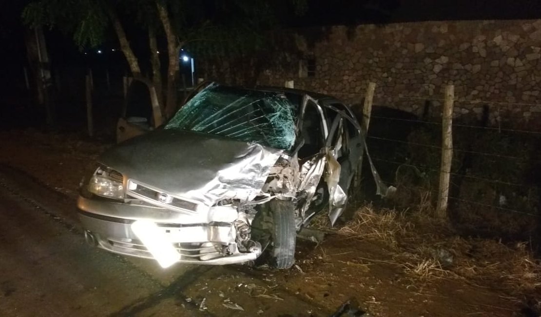 Colisão entre veículos deixa seis feridos na zona rural de Arapiraca
