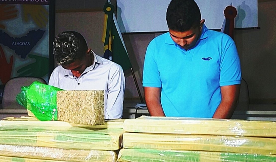 Dois jovens são presos e uma menor apreendida com 205 kg de maconha avaliada em R$ 200 mil