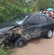 Caminhão colide com carro na AL-105, Zona rural de Anadia