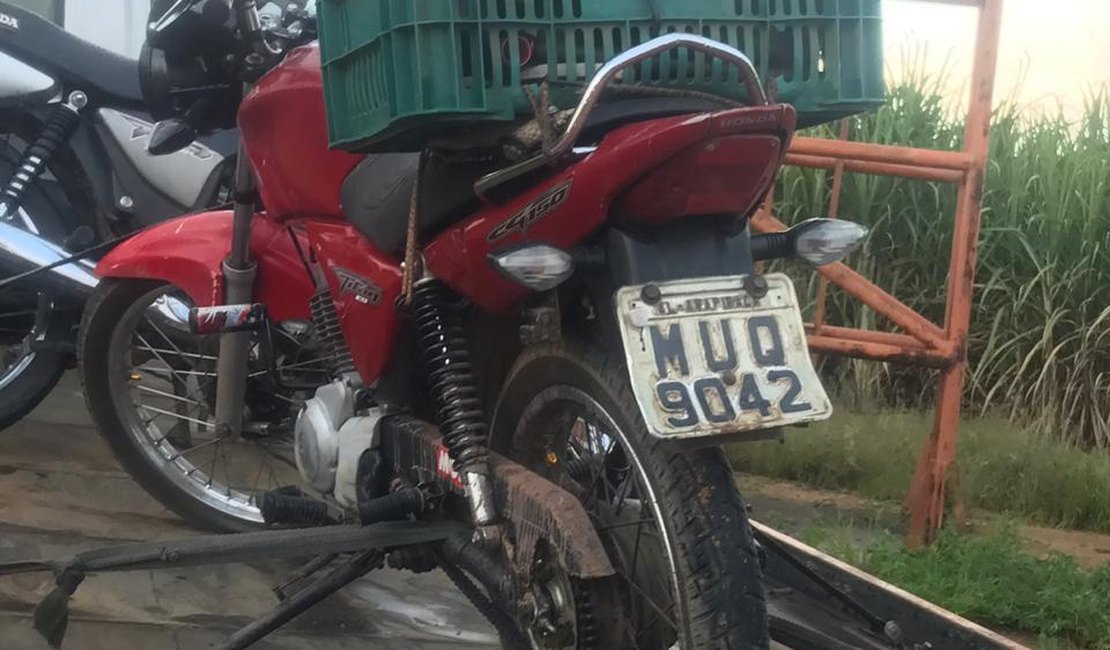 Moto roubada em Arapiraca é recuperada em Coruripe