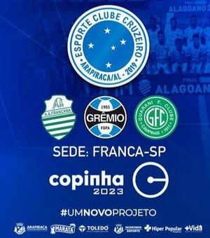 CRUZEIRO: Estreia pela Copinha será contra o Grêmio de Porto Alegre