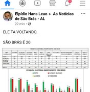 Juiz Eleitoral ordena que pesquisa para prefeito de São Brás seja retirada das redes sociais 