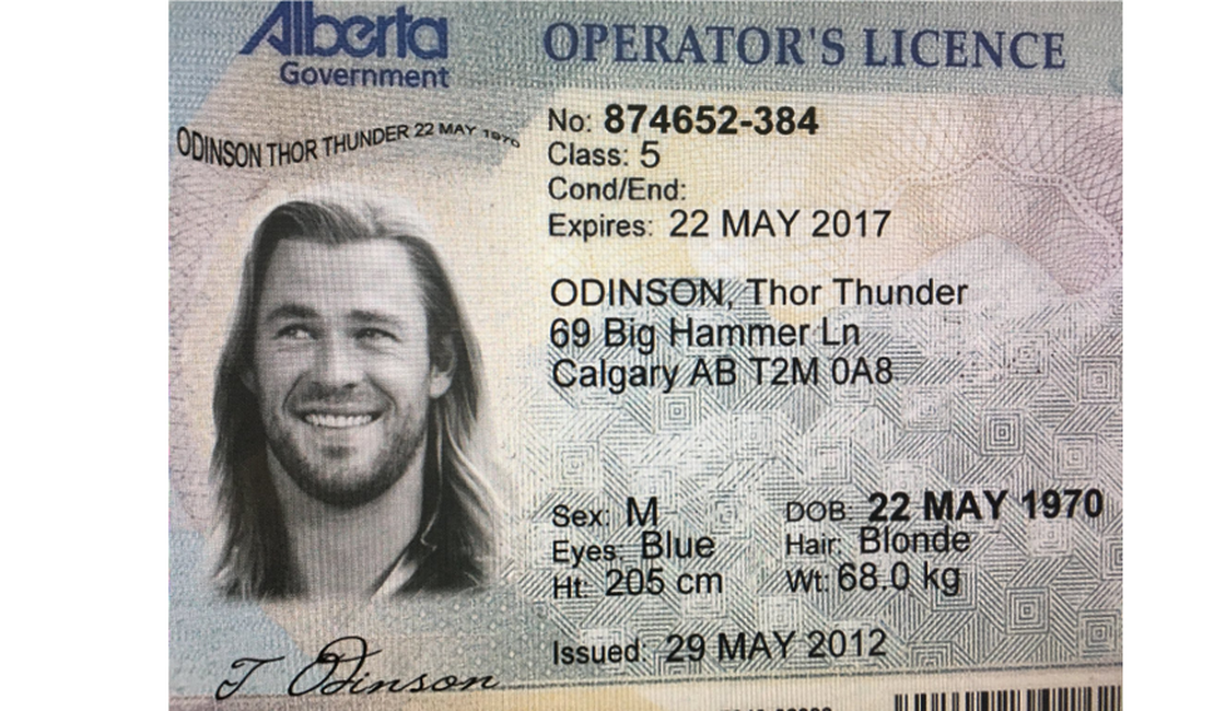 Canadense usa 'dados' de Thor e cria documento falso para comprar maconha