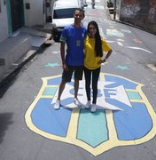 Torcedores pintam rua para torcer pelo Brasil em Porto Calvo