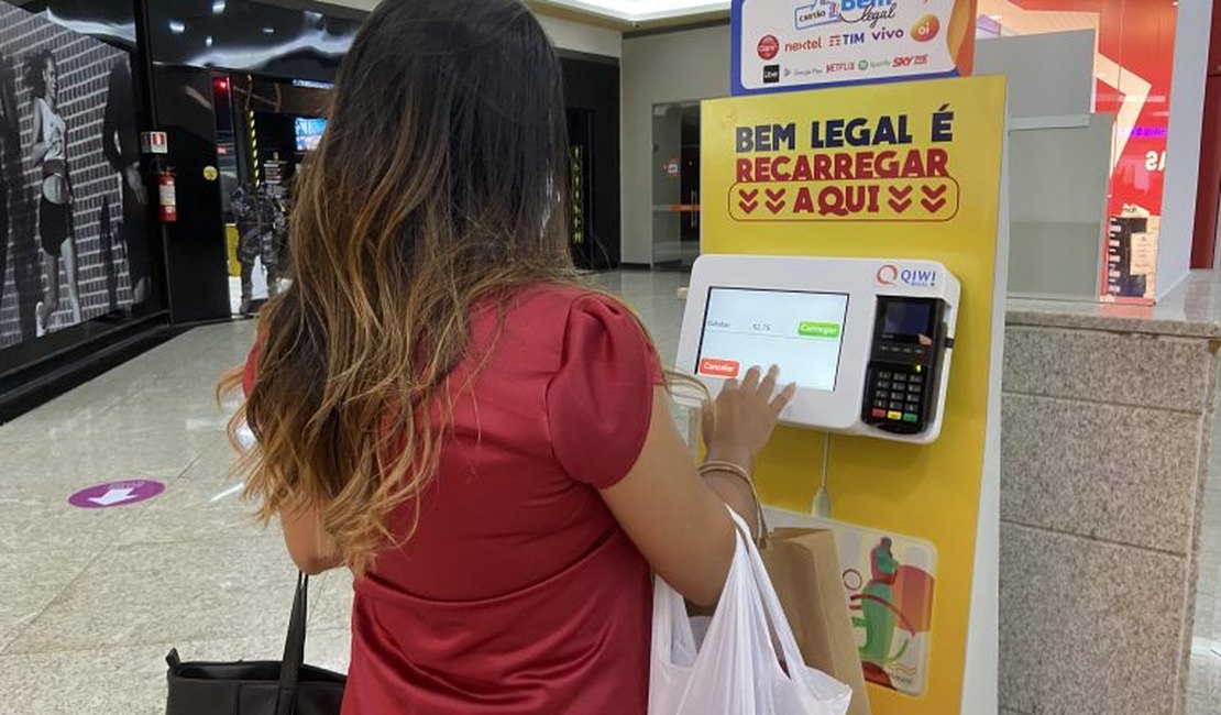 Cartão Bem Legal ganha novo totem de recarga no Parque Shopping Maceió