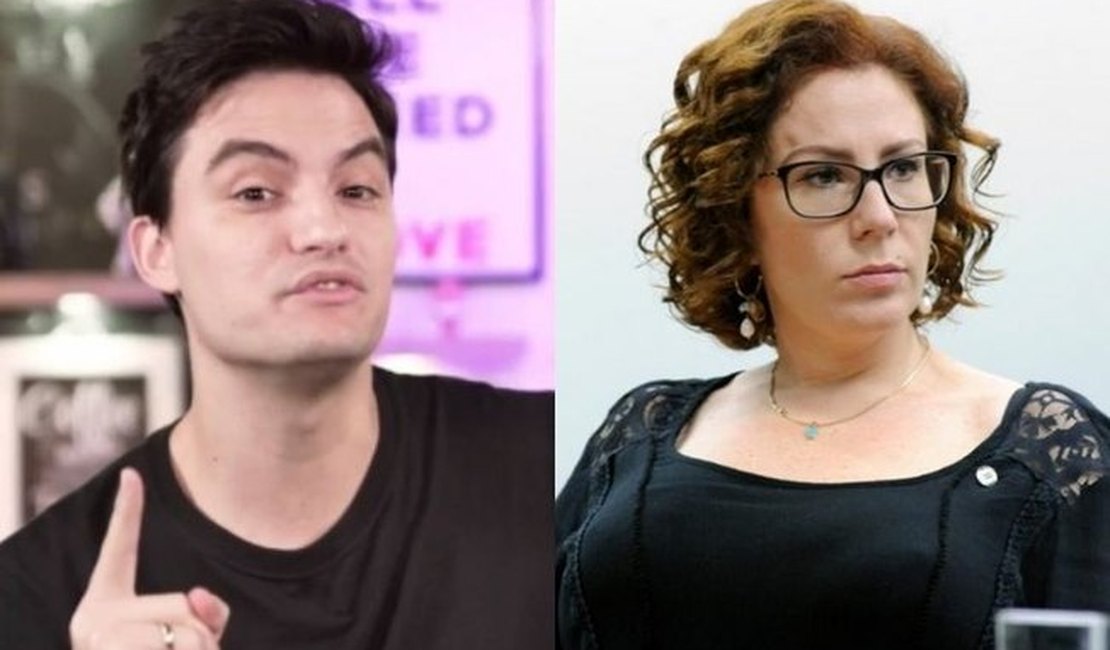 Felipe Neto faz ameaça e Carla Zambelli afirma: 'Não vai me intimidar'