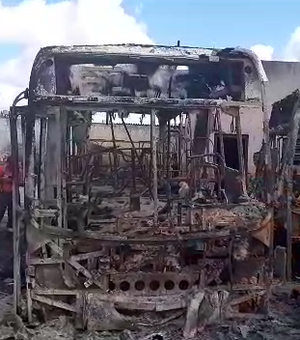 [Vídeo] Bombeiros fazem perícia para descobrir causas do incêndio que atingiu 9 ônibus da RM Viação