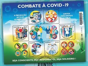 Correios lança selos em homenagem às ações de combate à Covid-19