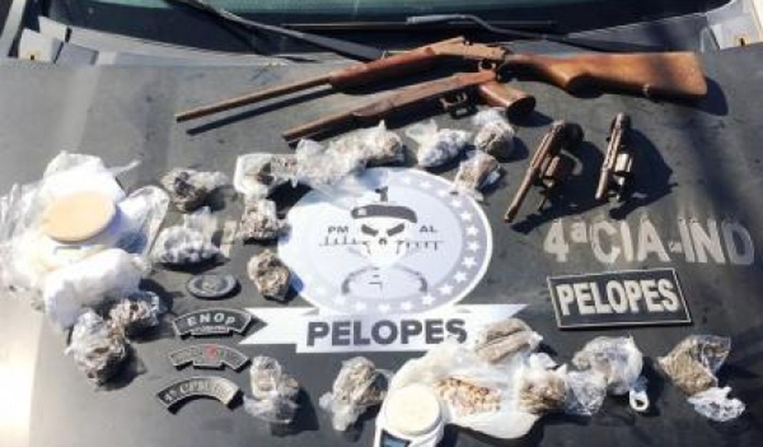 Em Atalaia; 4ª CPM/I apreende quatro armas de fogo