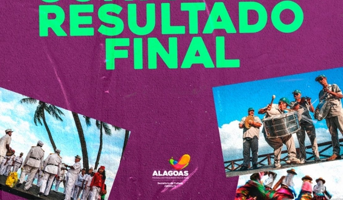 Cultura divulga o resultado final dos editais da Lei Aldir Blanc