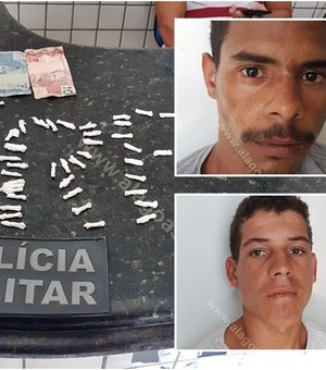 1ª Cia Independente prende duas pessoas com crack e maconha em São Miguel dos Campos