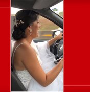 Noiva dirige até o próprio casamento após ter mais de 20 corridas canceladas no DF