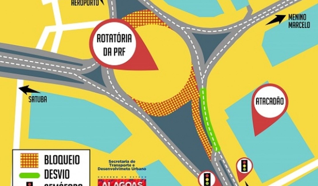 Trânsito na Av. Durval de Góes Monteiro sofrerá desvio a partir de sábado (19)