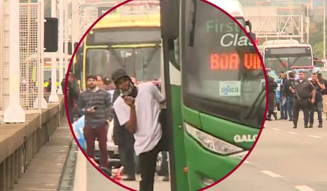 Sequestrador de ônibus na Ponte Rio-Niterói usava arma falsa, diz PM