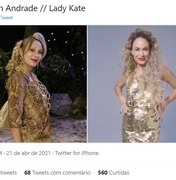 Sarah Andrade vira meme após ser comparada a Lady Kate, do Zorra Total