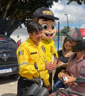 Quase metade de motociclistas abordados em blitz da SMTT em Arapiraca não tem habilitação