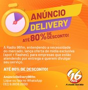 Em Maceió, a rádio 96 FM lança campanha para empresas de Delivery