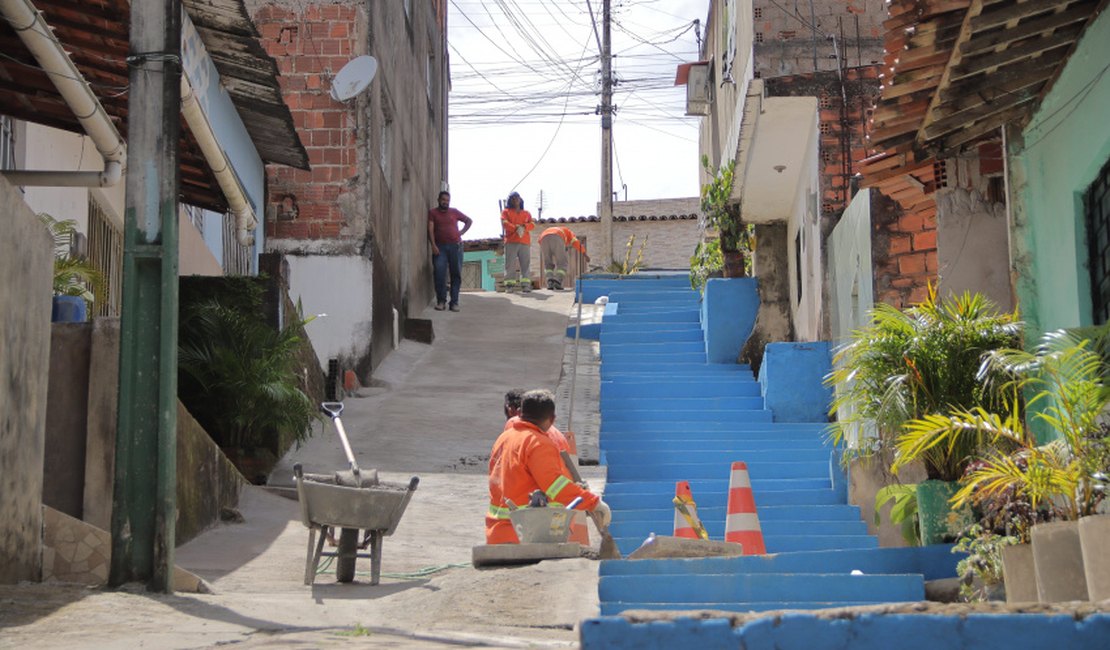 Obra na escadaria do bairro Ouro Preto entra na fase final de reestruturação
