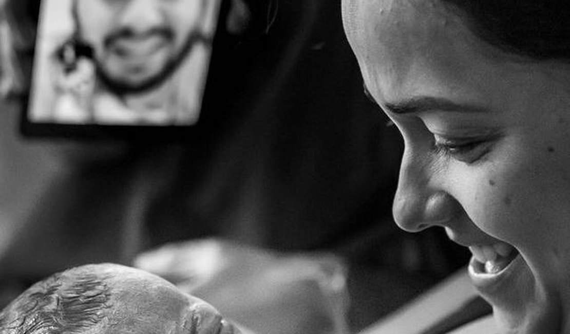 Pai internado vê nascimento da filha por videochamada em BH: 'Preciso ficar forte para conhecer minha pequena'